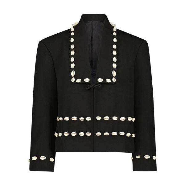 Cowrie Shell Jacket - Black