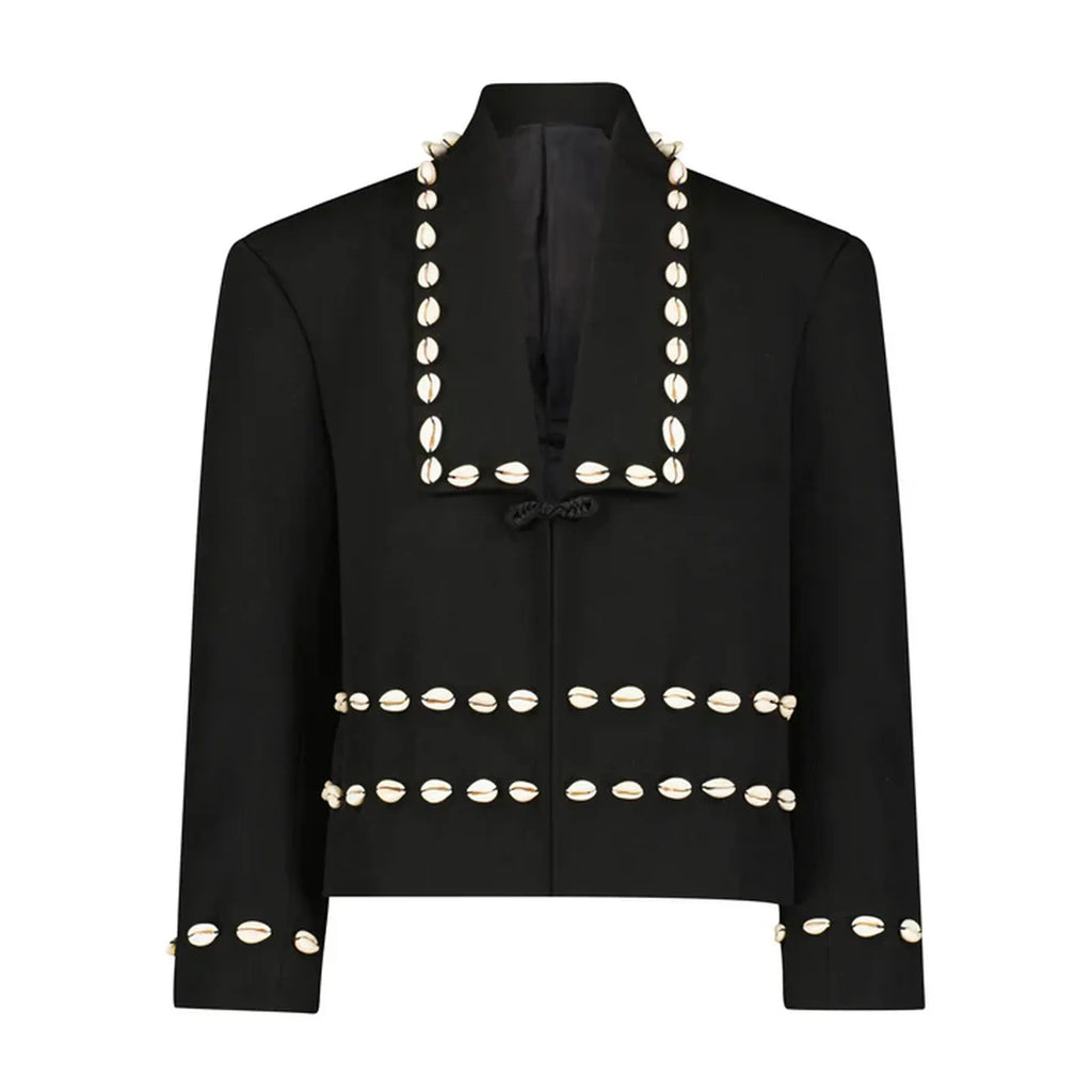 Cowrie Shell Jacket - Black – Kwasi Paul