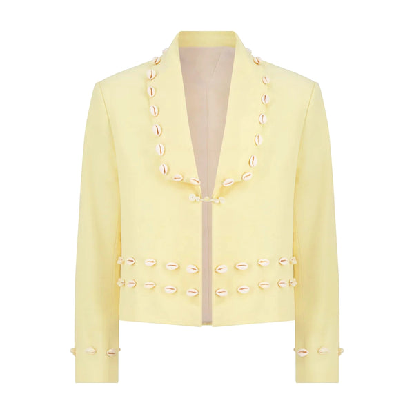 Cream Cowrie Shell Blazer