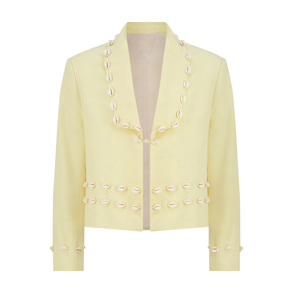 Cream Cowrie Shell Blazer