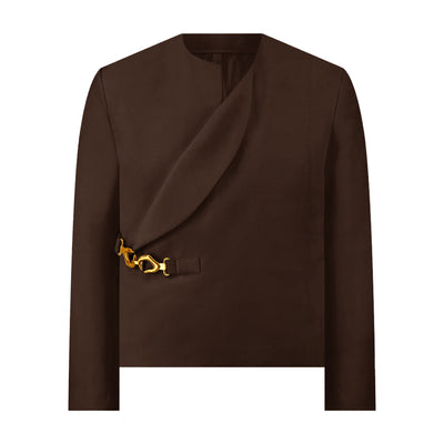 Kingsley Chocolate Blazer Clasp