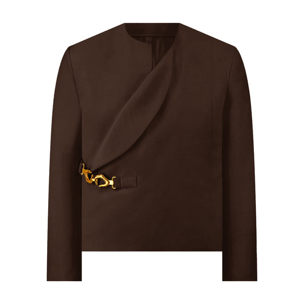Kingsley Chocolate Blazer Clasp