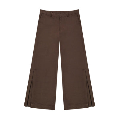 Kingsley Chocolate Fugu Pleated Trousers